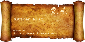 Ruttner Aliz névjegykártya